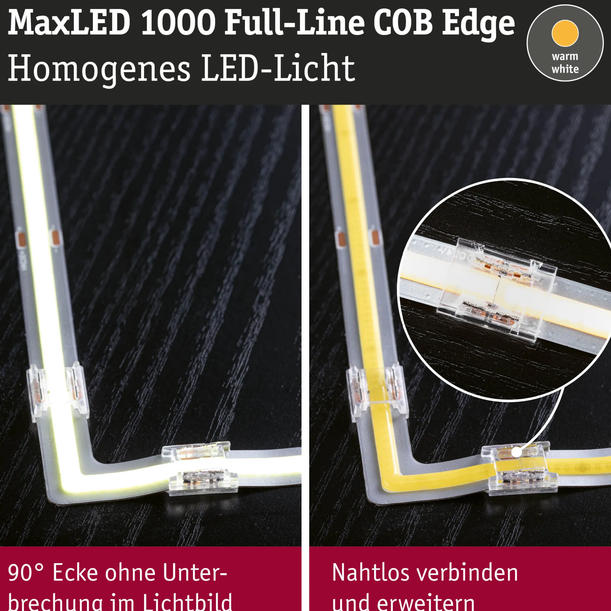 MaxLED 1000 LED Strip - 0,03m Warmweiß