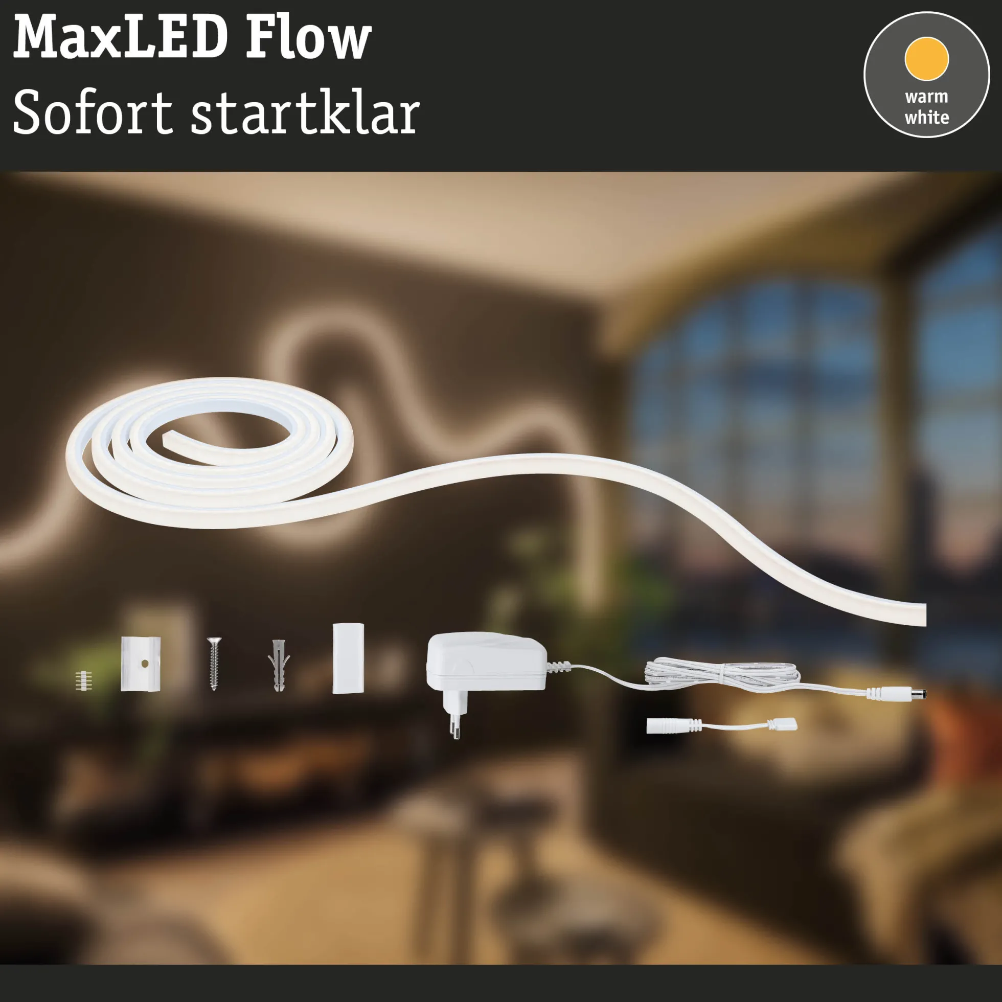 MaxLED Flow LED Strip - Basisset Warmweiß