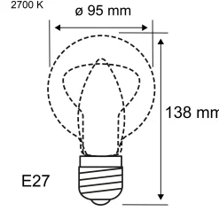 Modern Classic Edition Standard 230V - LED Globe Kopfspiegel E27 G95