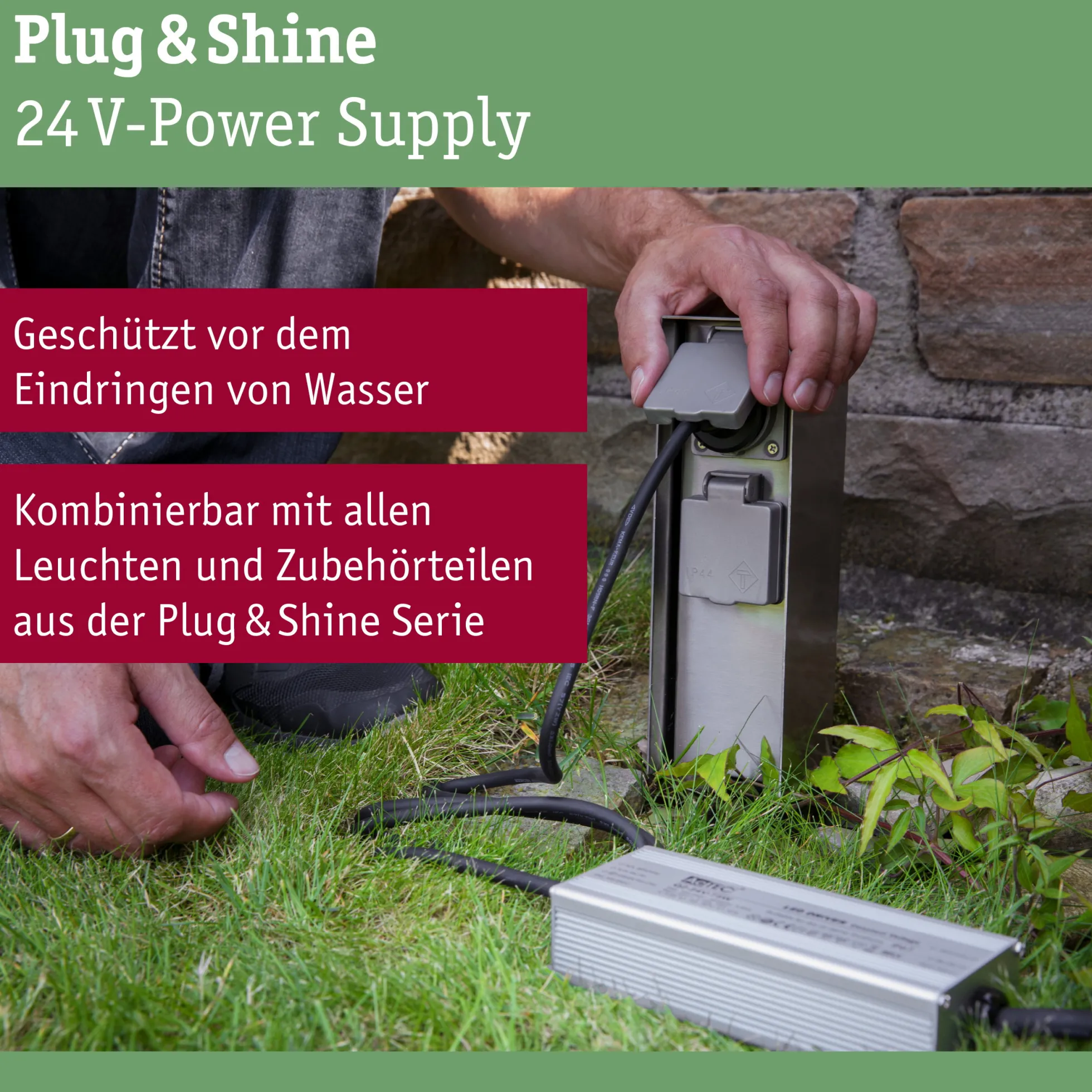 Plug & Shine Einspeisung - 230/24V DC