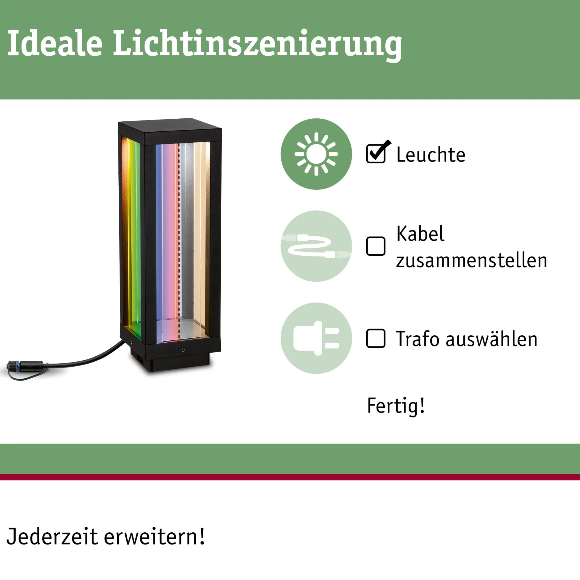 Plug & Shine Laterne Smart Home Zigbee 3.0 - Classic Einzelleuchte