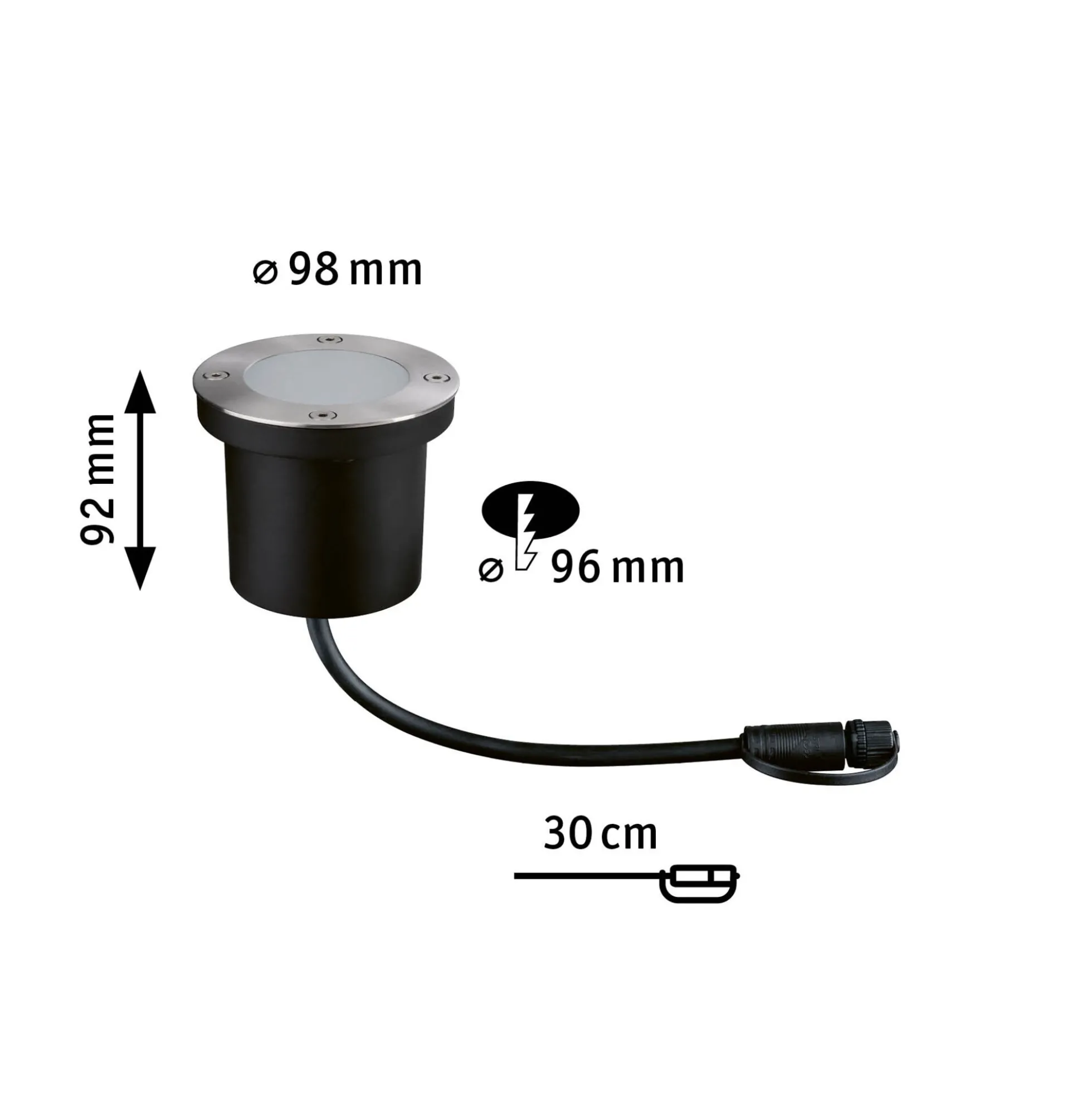 Plug & Shine LED Bodeneinbauleuchte - Floor Einzelleuchte Insektenfreundlich