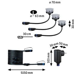 Plug & Shine LED Bodeneinbauleuchte - Floor Basisset Insektenfreundlich