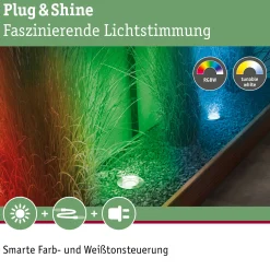 Plug & Shine LED Bodeneinbauleuchte Smart Home Zigbee 3.0 - RGBW Einzelspot
