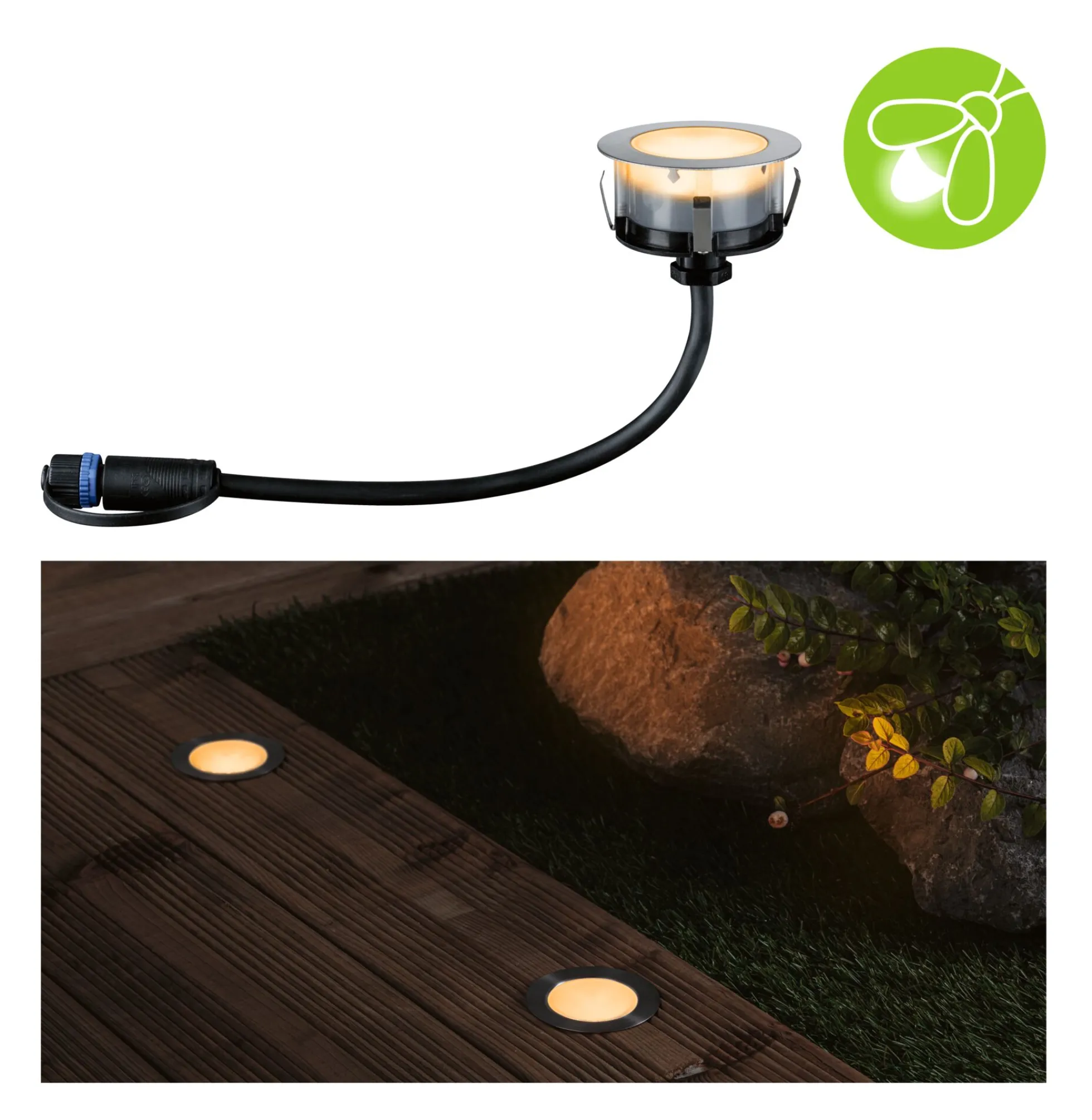 Plug & Shine LED Bodeneinbauleuchte - Floor Einzelleuchte Insektenfreundlich