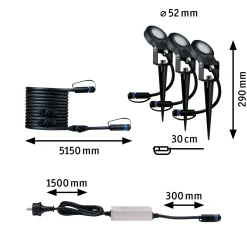 Plug & Shine LED Gartenstrahler - Sting Basisset