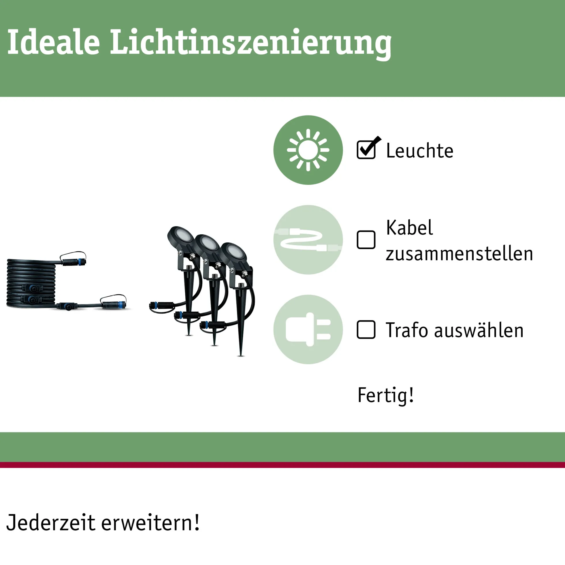 Plug & Shine LED Gartenstrahler - Sting Erweiterungsset
