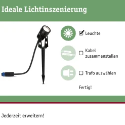 Plug & Shine LED Gartenstrahler - Warmweiß Einzelspot