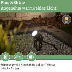 Plug & Shine LED Gartenstrahler - Warmweiß Einzelspot