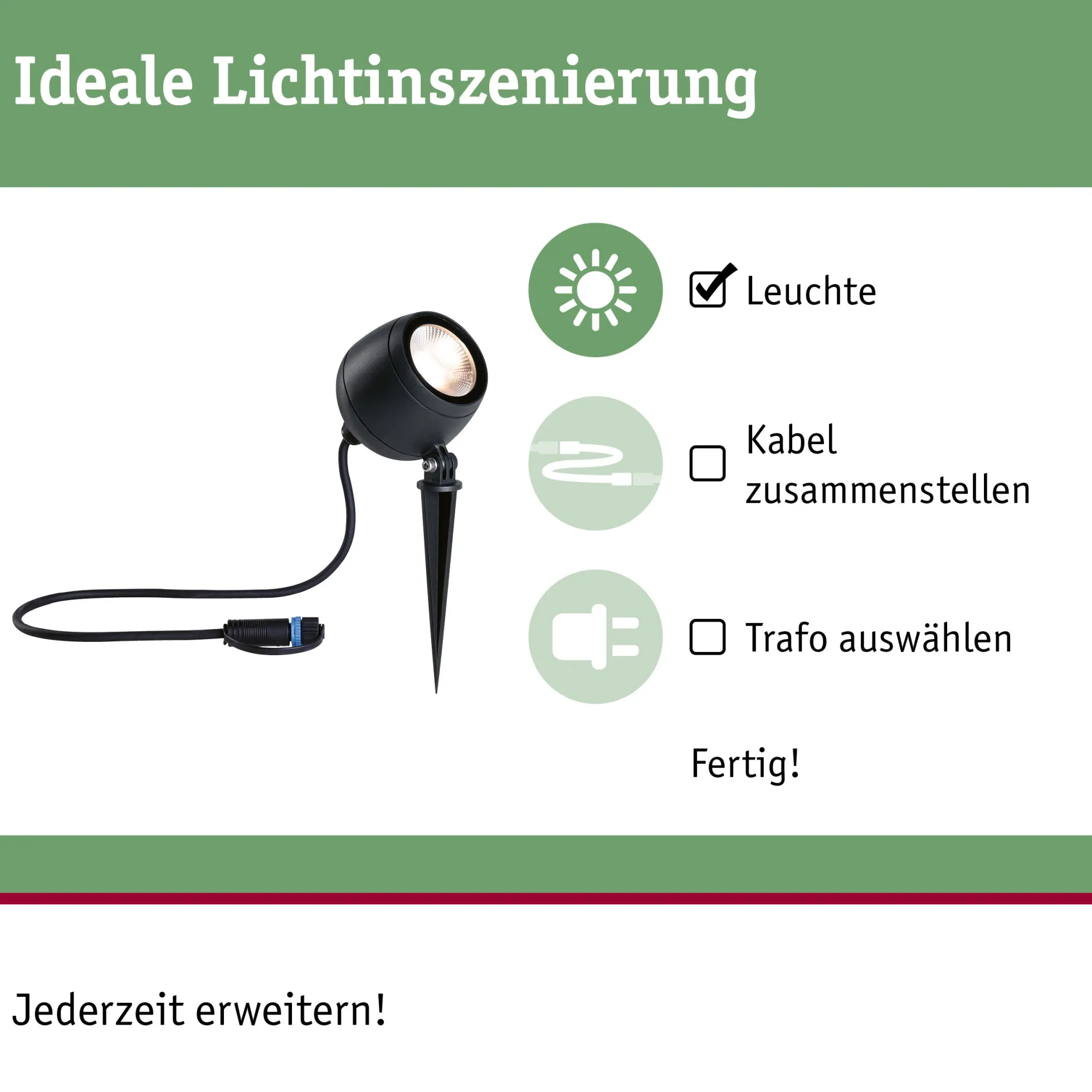 Plug & Shine LED Gartenstrahler - Kikolo
