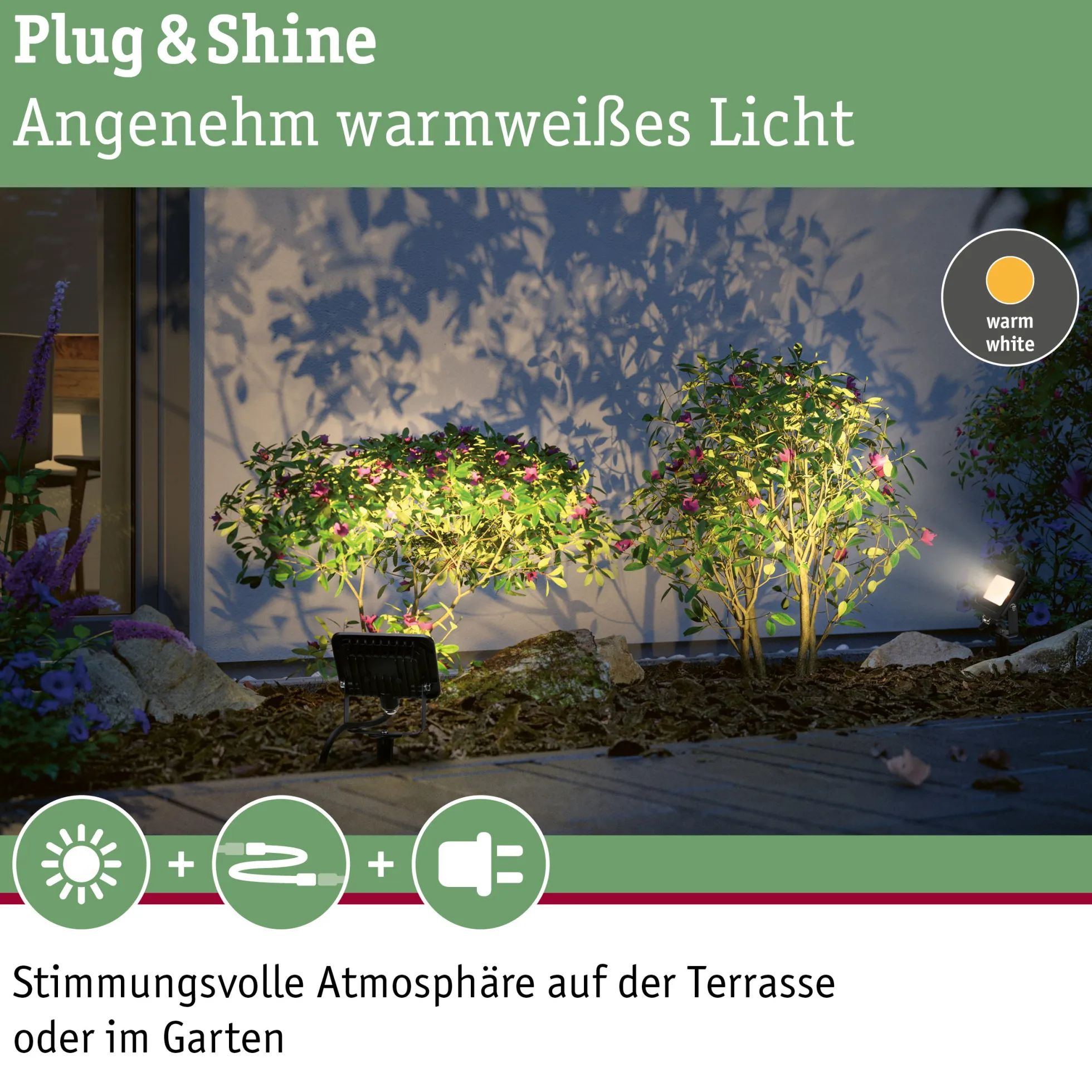 Plug & Shine LED Gartenstrahler - Fluter Einzelspot