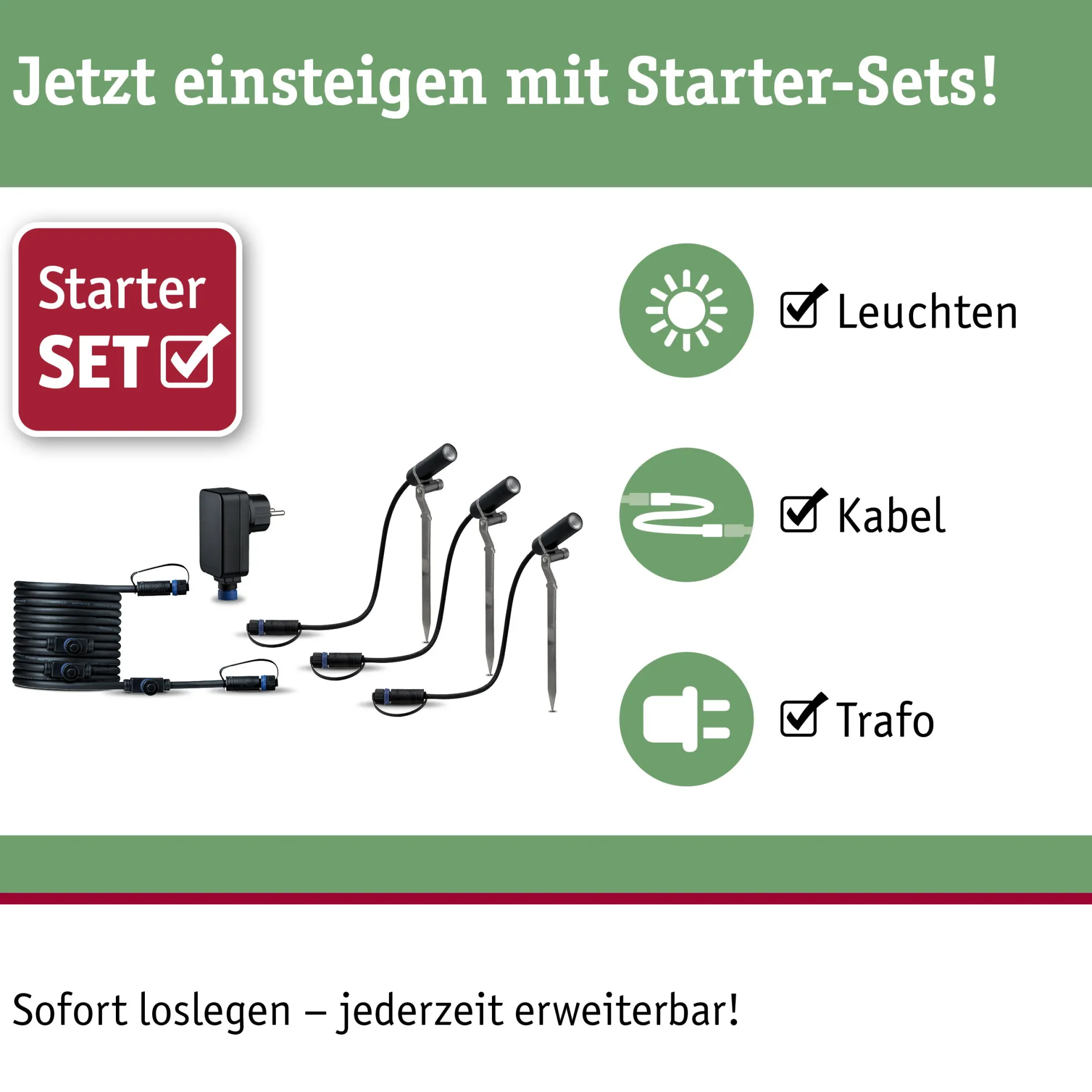 Plug & Shine LED Gartenstrahler - Plantini Basisset