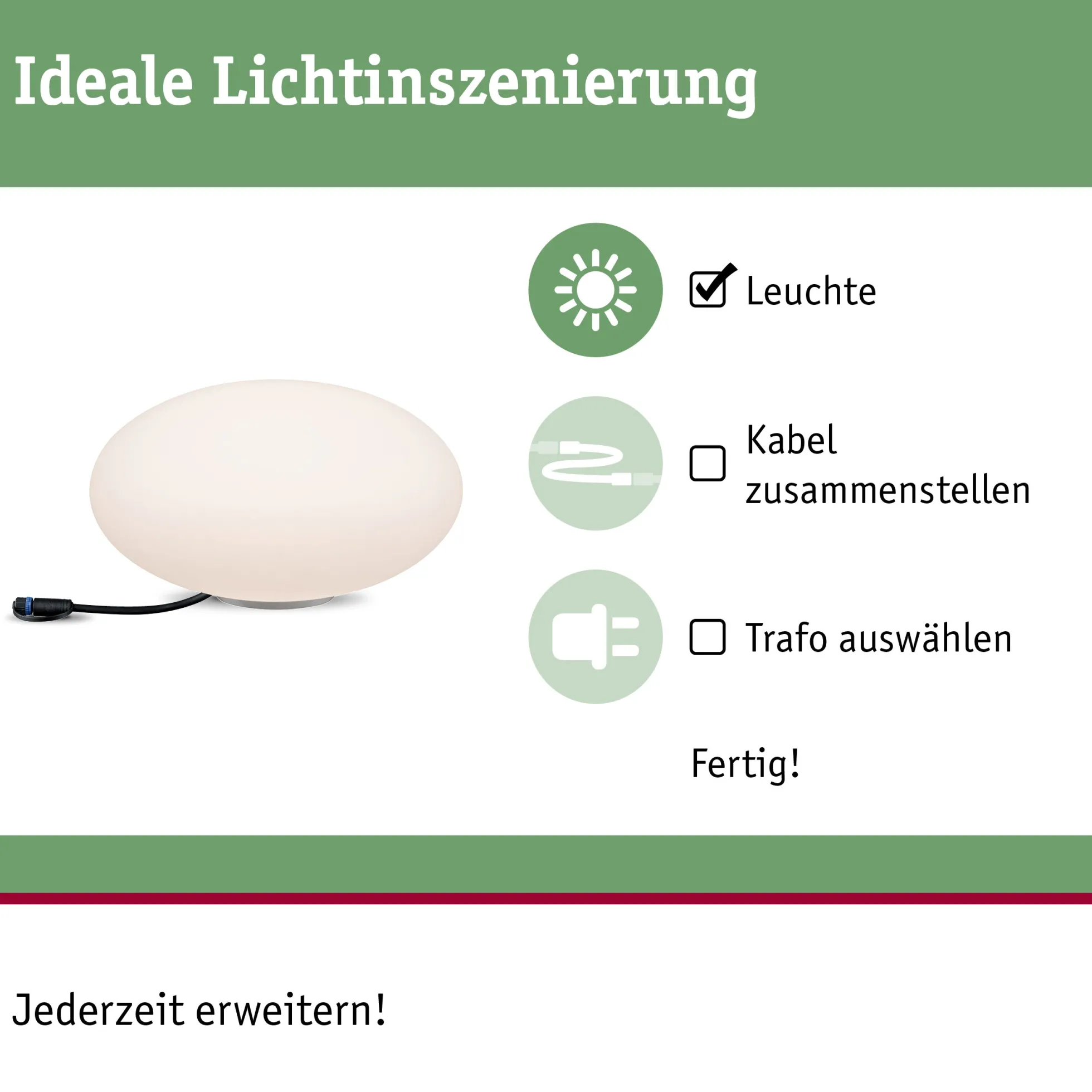 Plug & Shine LED Lichtobjekt - Stone