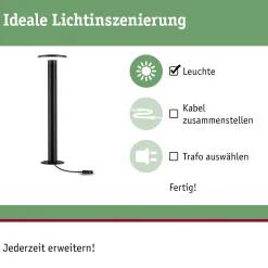 Plug & Shine LED Pollerleuchte - Plate Einzelleuchte