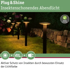 Plug & Shine LED Pollerleuchte - Plate Einzelleuchte insektenfreundlich