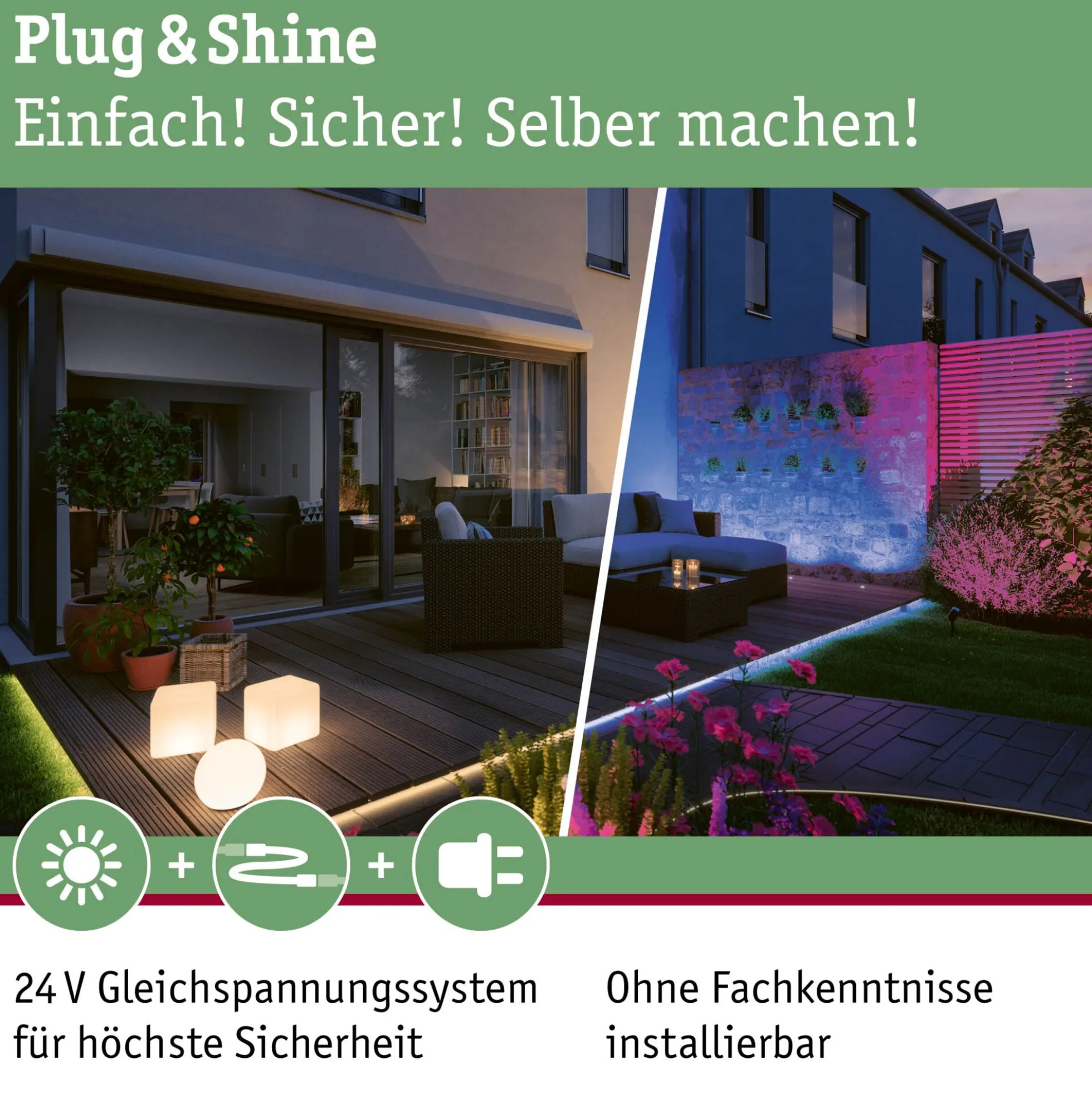 Plug & Shine LED Pollerleuchte - Flarea Einzelleuchte