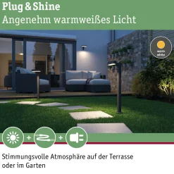 Plug & Shine LED Pollerleuchte - Ito Einzelleuchte Horizontale Ausrichtung