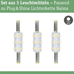 Plug & Shine LED Stecksockel - Naima 3er-Set