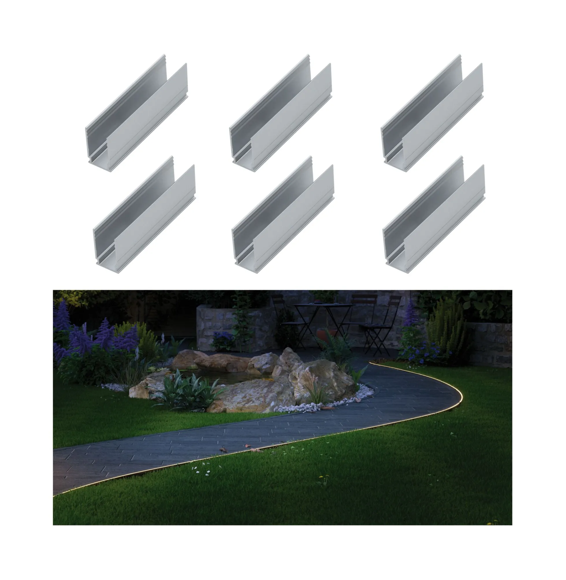 Plug & Shine LED Strip Profil - 6er-Set