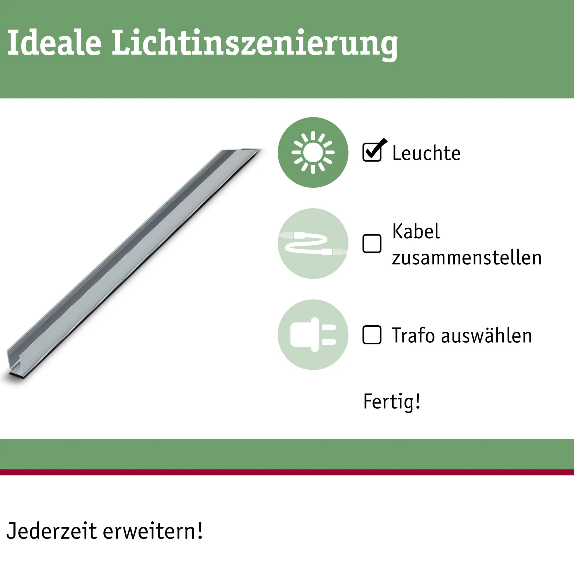 Plug & Shine LED Strip Profil - Aluminiumprofil