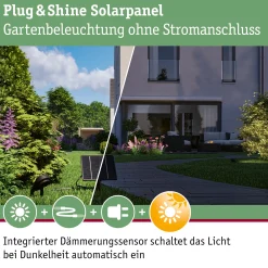 Plug & Shine Solarpanel - Plug & Shine Solarpanel IP44 24V max. 21W Anthrazit