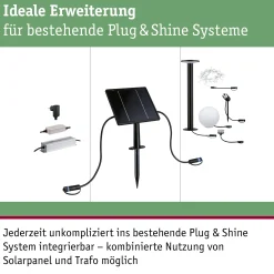 Plug & Shine Solarpanel - Plug & Shine Solarpanel IP44 24V max. 21W Anthrazit