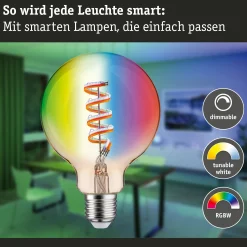 Preisattraktives Starterset Smart Home Zigbee 3.0 - LED Birne Filament G95 RGBW + Gateway + Schalter