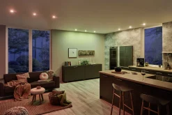 Preisattraktives Starterset Zigbee 3.0 - Smart Home smik Gateway mit Wandtaster + LED Einbauleuchte Nova Plus Coin Basisset schwenkbar RGBW