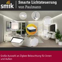 Preisattraktives Starterset Zigbee 3.0 - Smart Home smik Gateway mit Wandtaster + LED Einbauleuchte Nova Plus Coin Basisset schwenkbar Tunable White