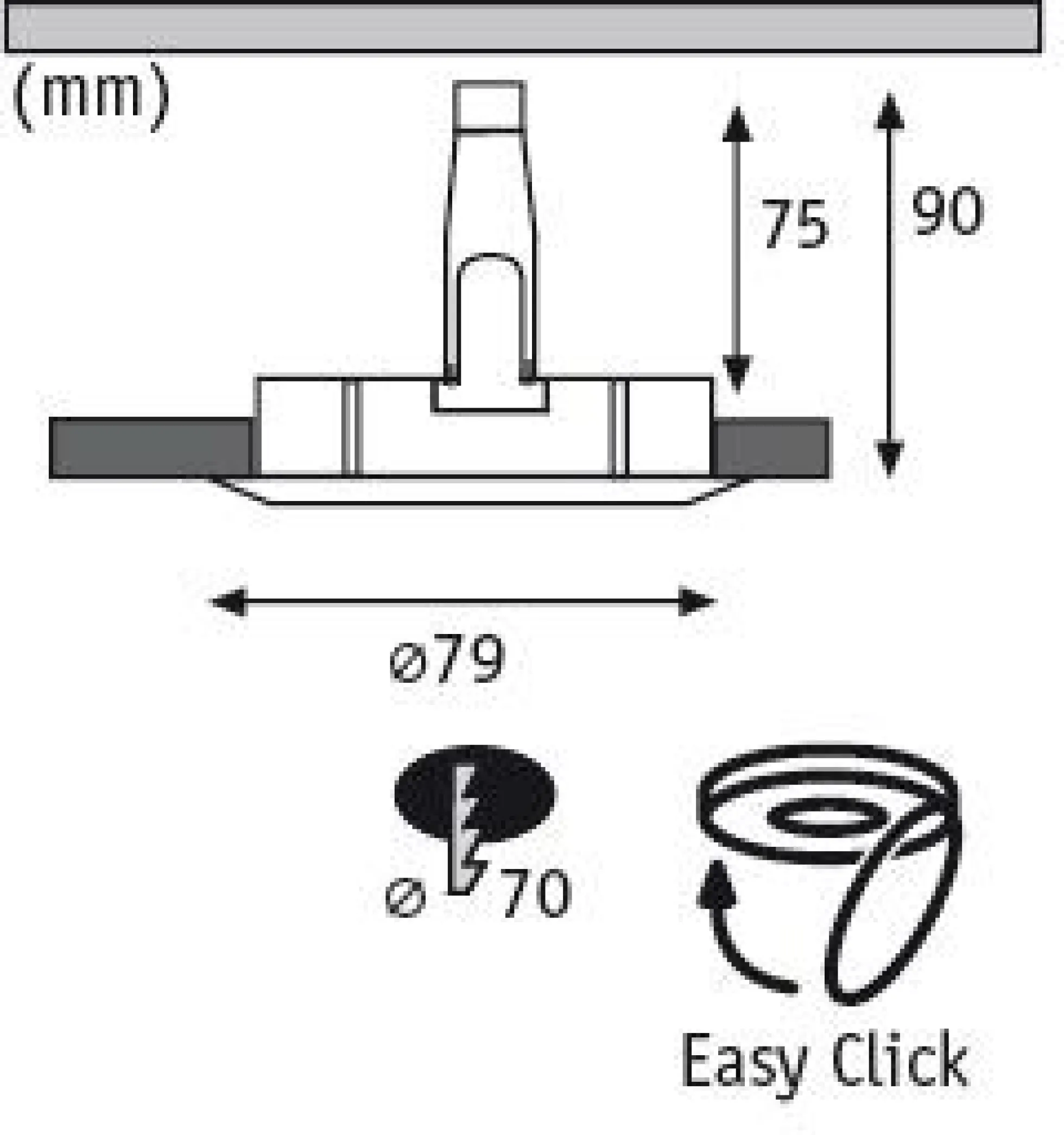 Premium LED Einbauleuchte - Premium LED Einbauleuchte IP44 rund 79mm GU10 max. 50W 230V dimmbar Weiß