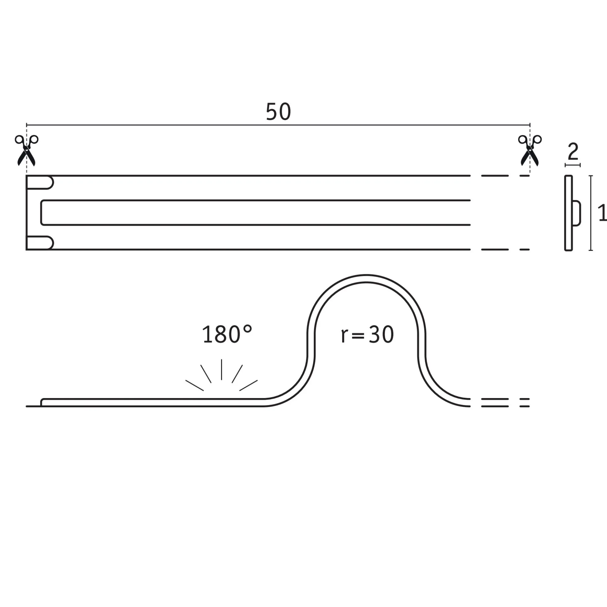 Pro Strip LED Strip - Silver P150 COB 830