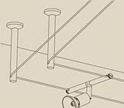 Seilsystem Montageset - Umlenker/Abhängung