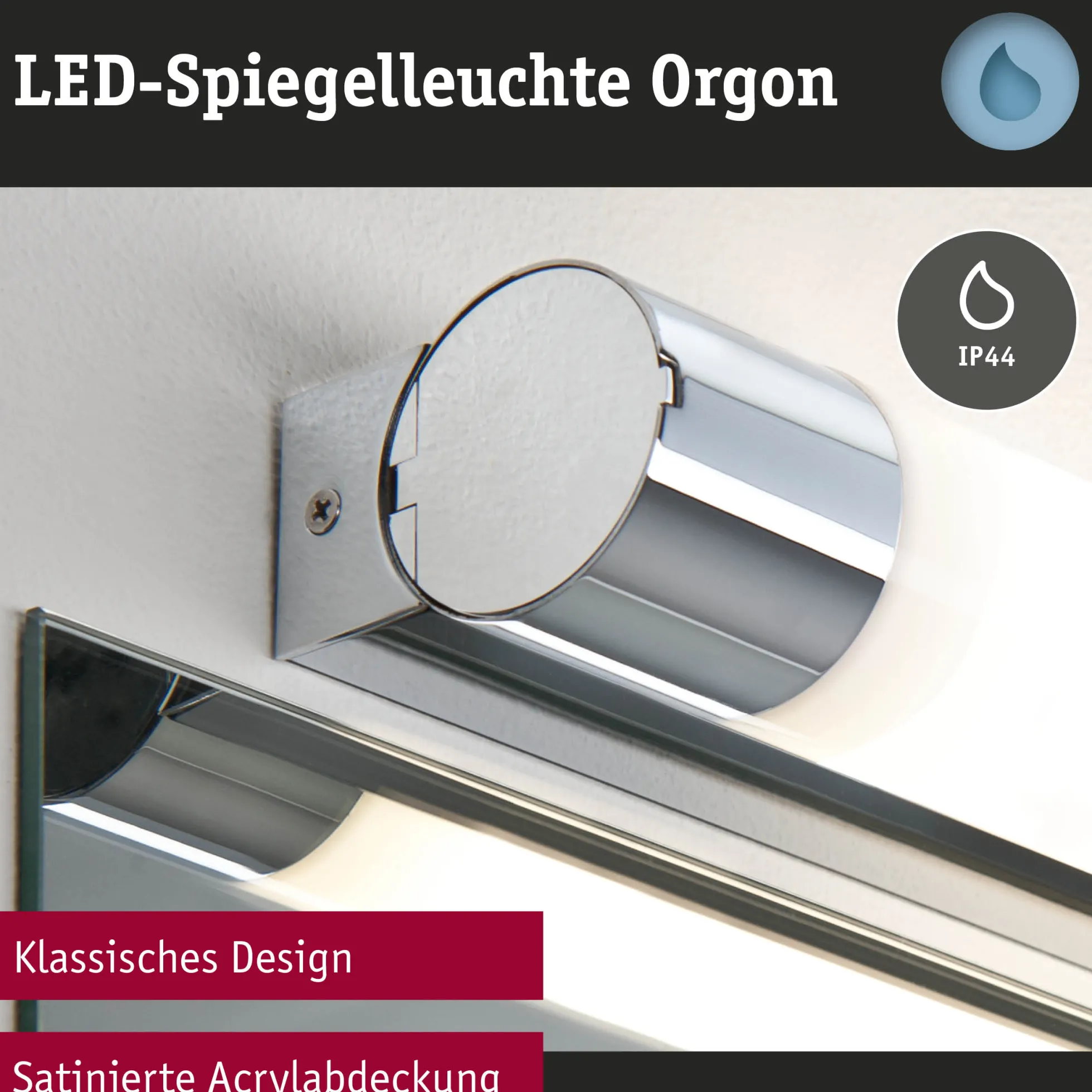 Selection Bathroom LED Spiegelleuchte - Orgon Steckdose