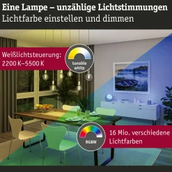 Set Filament 230V Smart Home Zigbee 3.0 - LED Birne Zigbee AGL RGBW + Gent 2.0