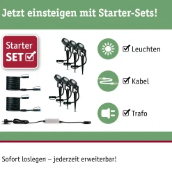 Set Plug & Shine LED Gartenstrahler - Sting 6er-Set