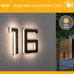 Set Solar LED Hausnummernleuchte - Nummer 16
