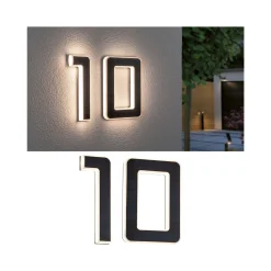Set Solar LED Hausnummernleuchte - Nummer 10