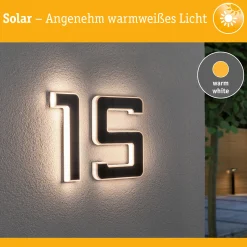 Set Solar LED Hausnummernleuchte - Nummer 15