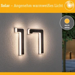 Set Solar LED Hausnummernleuchte - Nummer 17