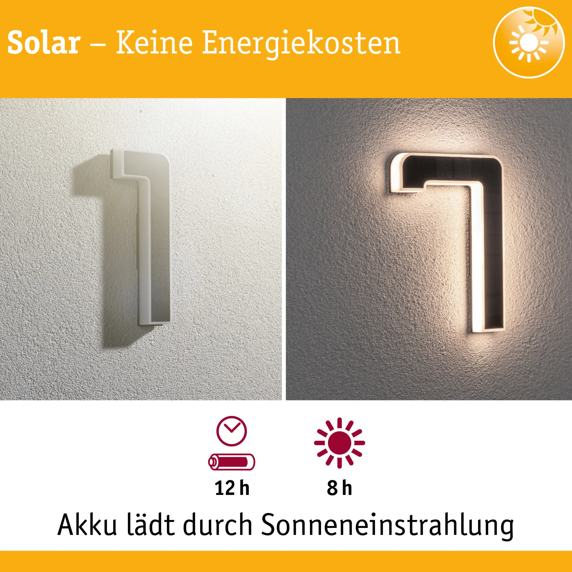 Set Solar LED Hausnummernleuchte - Nummer 17
