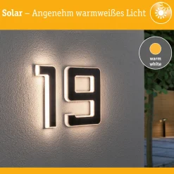 Set Solar LED Hausnummernleuchte - Nummer 19