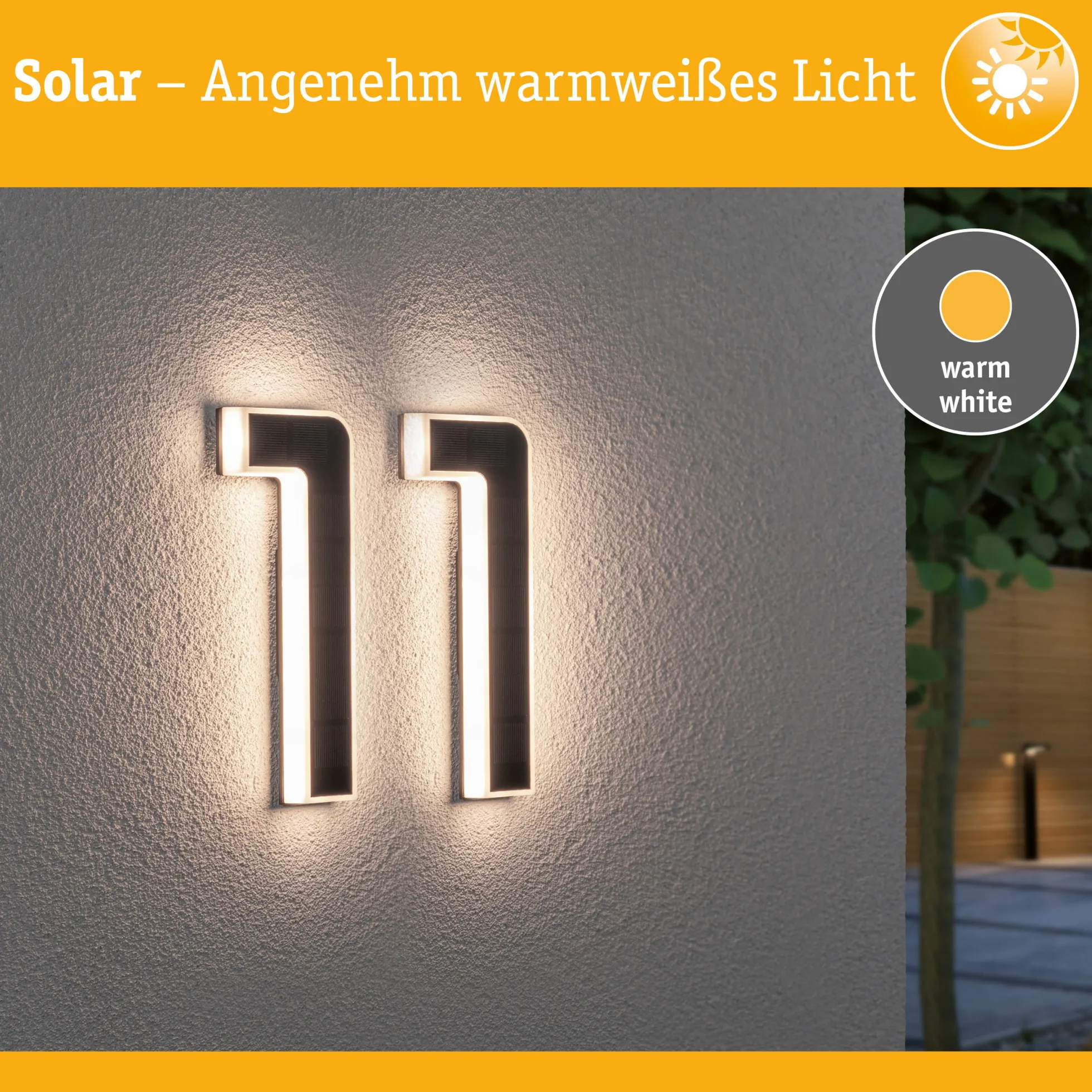 Set Solar LED Hausnummernleuchte - Nummer 11