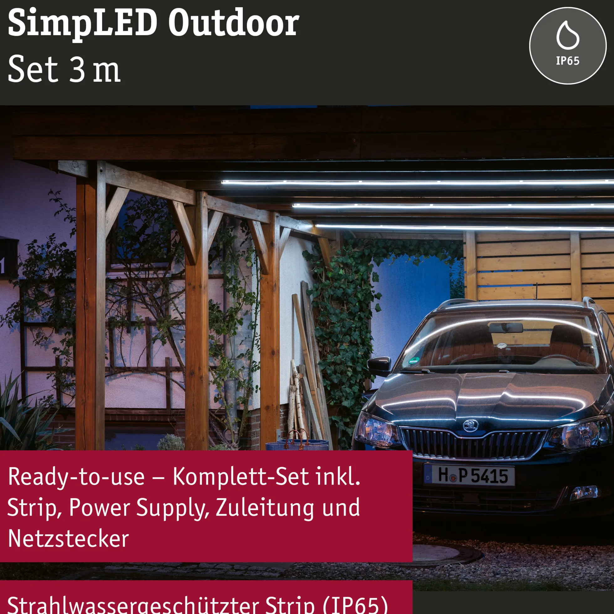 SimpLED LED Strip - Outdoor Komplettset