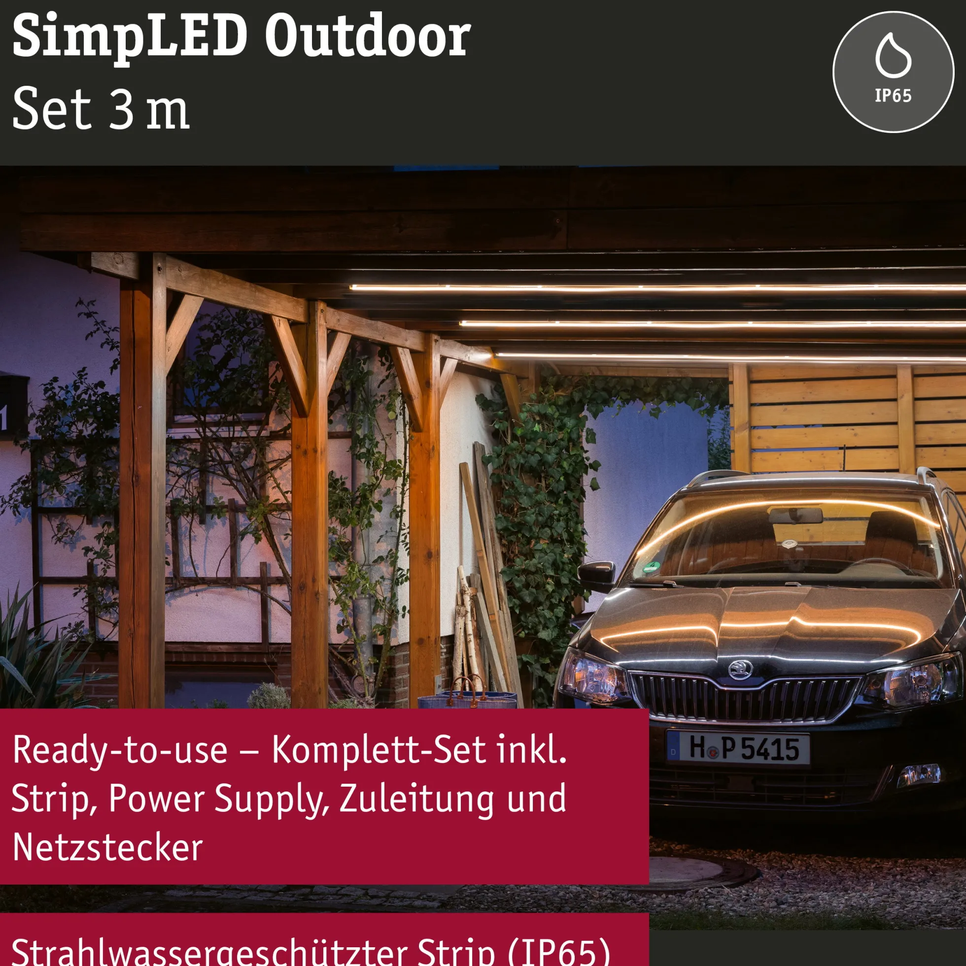 SimpLED LED Strip - Outdoor Komplettset