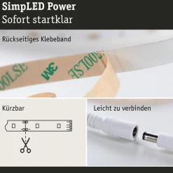 SimpLED Power LED Strip - Warmweiß Komplettset