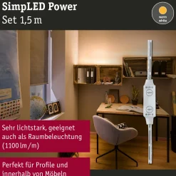 SimpLED Power LED Strip - Warmweiß Komplettset
