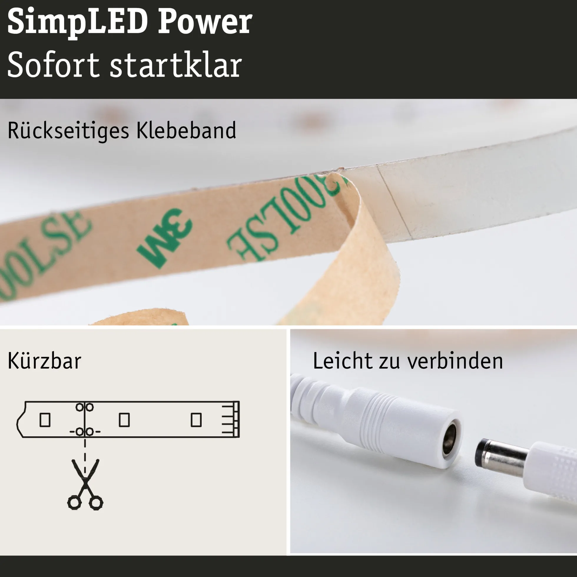 SimpLED Power LED Strip - Neutralweiß Komplettset
