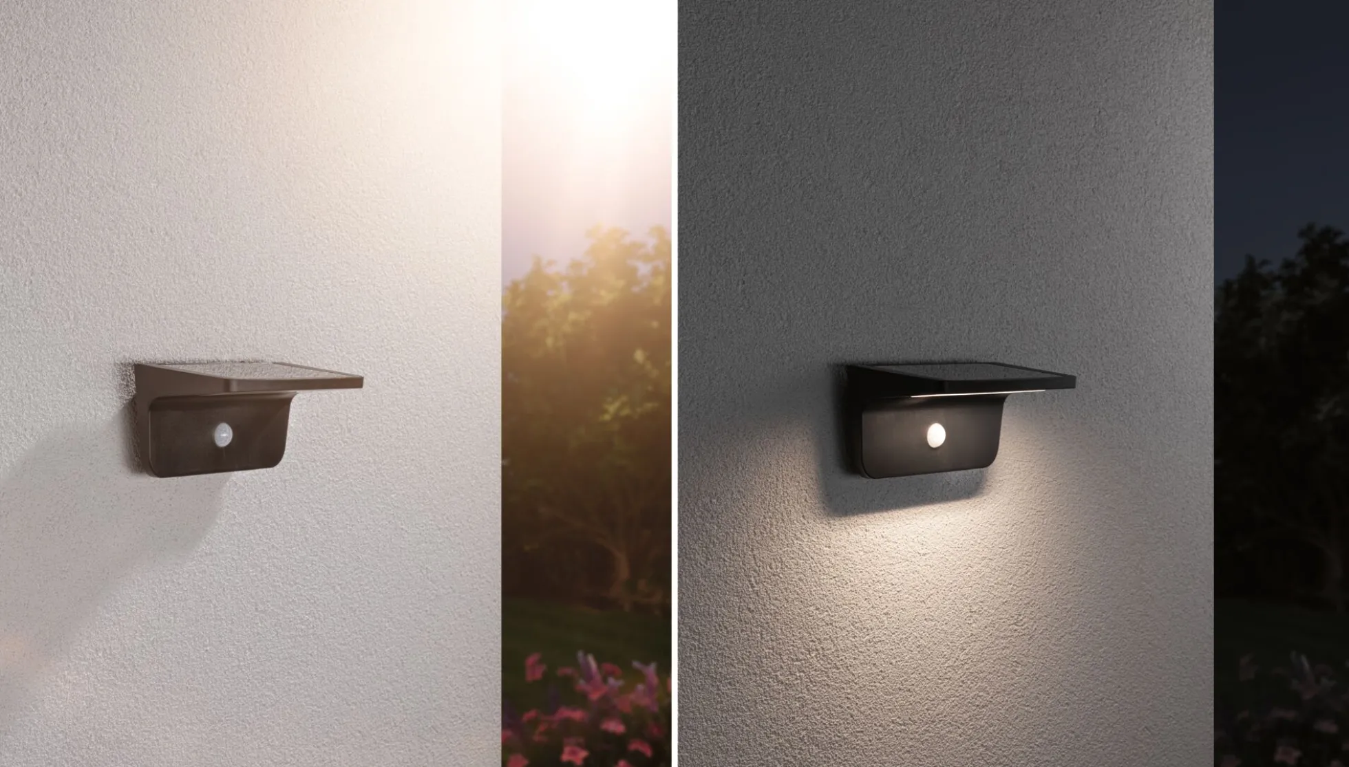 Solar LED Außenwandleuchte - Cyrus inkl. Bewegungsmelder und Orientierungslicht