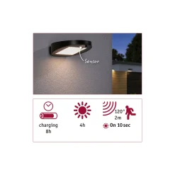 Solar LED Außenwandleuchte - Ryse