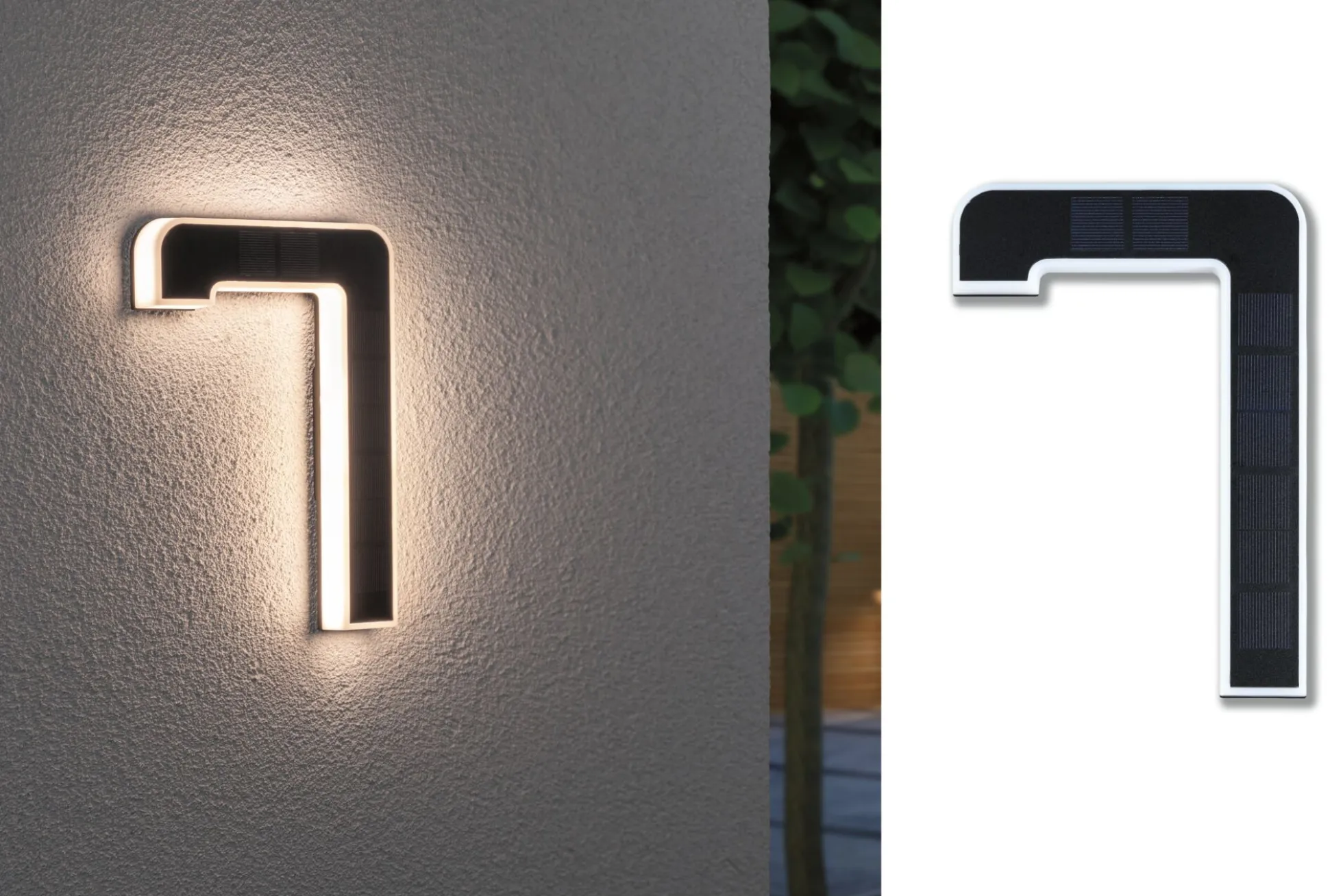 Solar LED Hausnummernleuchte - Nummer 7